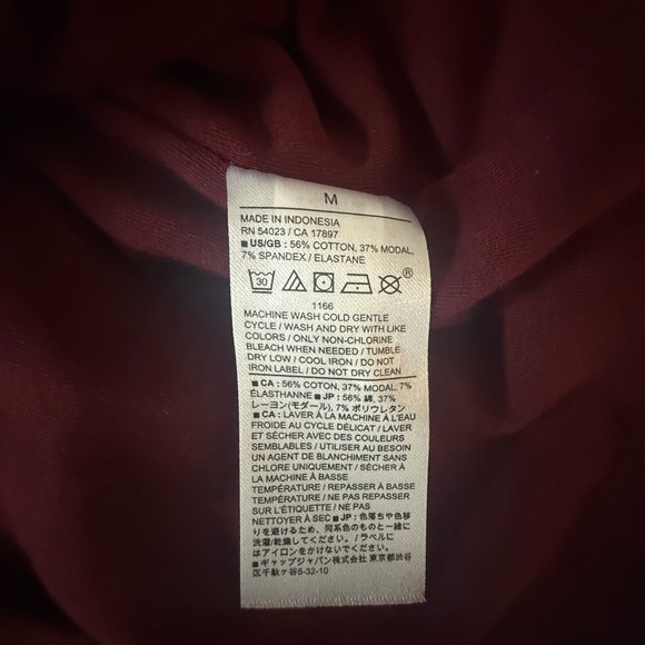 NWT! Banana Republic V Neck Sweater Polo in Wine Color Size Medium - Picture 5 of 5